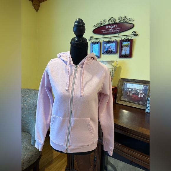 Tops - Light Pink Zip-Up Hoodie